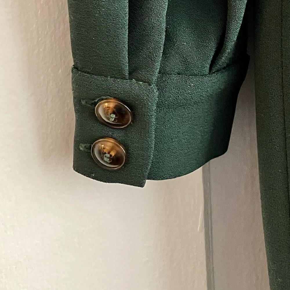 The Fold Forest Green Long-Sleeve Dress EUC - Picture 3 of 7